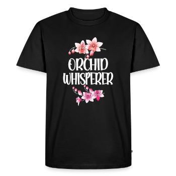 Orchid Whisperer Orchid Lover Plant Maman - T-shirt Premium bio Homme - noir - Devant - Nico (187cm)