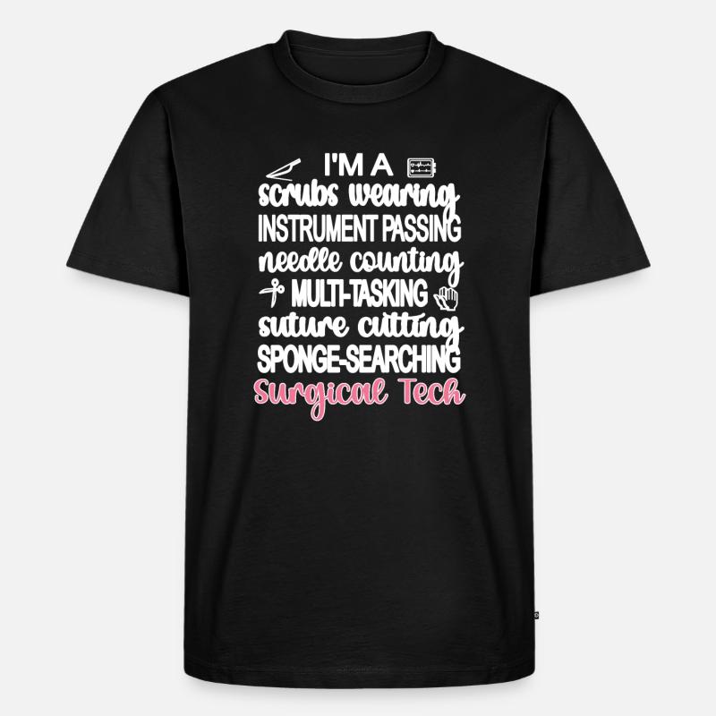 Surgical-technical assistant operating room technician - Men's Premium Organic T-Shirt - black