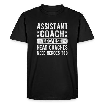 Assistant Trainer Lustig Co-Trainer Assistant Coach - Men's Premium Organic T-Shirt - black - Front - Nico (187cm)