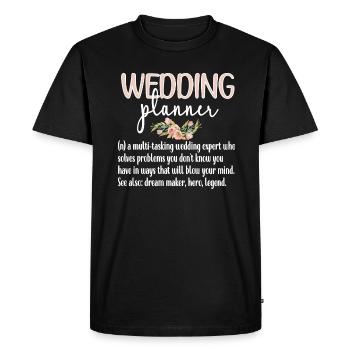 Wedding Planner Event Manager Marriage Wedding Planner - Men's Premium Organic T-Shirt - black - Front - Nico (187cm)