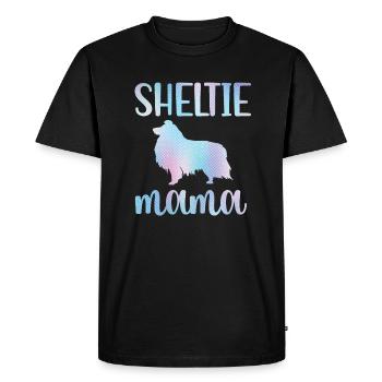 Sheltie Mama Shetland Sheepdog Dog Owner - Men's Premium Organic T-Shirt - black - Front - Nico (187cm)