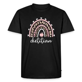 Nutritionniste Diététiste Diététiste - T-shirt Premium bio Homme - noir - Devant - Nico (187cm)