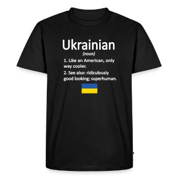 Ukrainiens Ukraine Drapeau Racines ukrainiennes - T-shirt Premium bio Homme - noir - Devant - Nico (187cm)