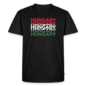 Fier Hongrie Hongroise Drapeau Racines hongroises - T-shirt Premium bio Homme - noir - Devant - Nico (187cm)