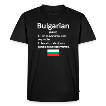 Bulgarie Bulgarie Drapeau Racines bulgares - T-shirt Premium bio Homme - noir - Devant - Nico (187cm)