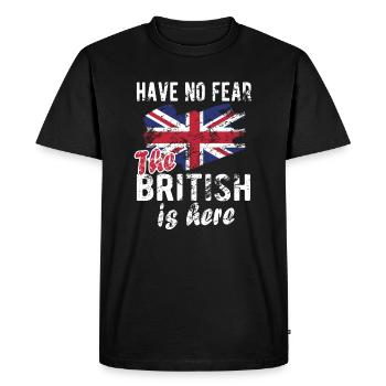 British Great Britain Origin British flag - Men's Premium Organic T-Shirt - black - Front - Nico (187cm)