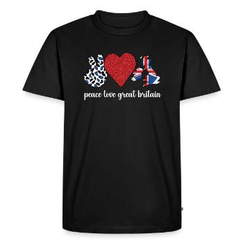 Drapeau britannique de la Grande-Bretagne Racines britanniques - T-shirt Premium bio Homme - noir - Devant - Nico (187cm)