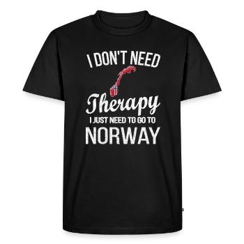 Norvégien Norvège origine drapeau norvégien - T-shirt Premium bio Homme - noir - Devant - Nico (187cm)