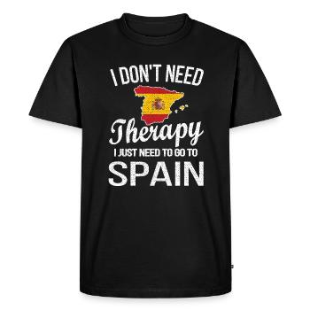 Fier espagnol Espagne Origine Drapeau espagnol - T-shirt Premium bio Homme - noir - Devant - Nico (187cm)