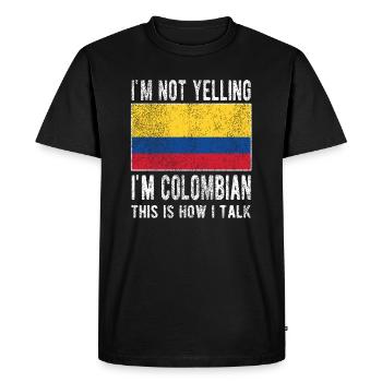 Colombie Colombie Drapeau colombien - T-shirt Premium bio Homme - noir - Devant - Nico (187cm)