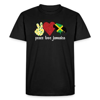 Proud Jamaican Jamaican roots - Men's Premium Organic T-Shirt - black - Front - Nico (187cm)