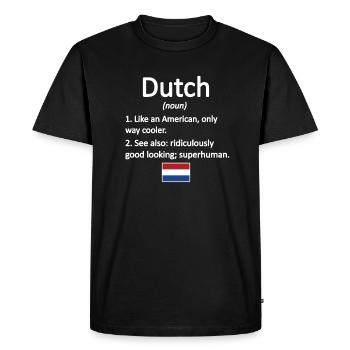 Pays-Bas néerlandais Racines néerlandaises - T-shirt Premium bio Homme - noir - Devant - Nico (187cm)