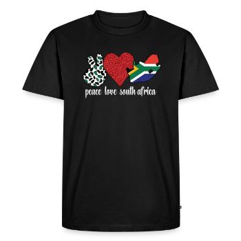 Afrique du Sud Drapeau Afrique du Sud Afrique du Sud Racines - T-shirt Premium bio Homme - noir - Devant - Nico (187cm)