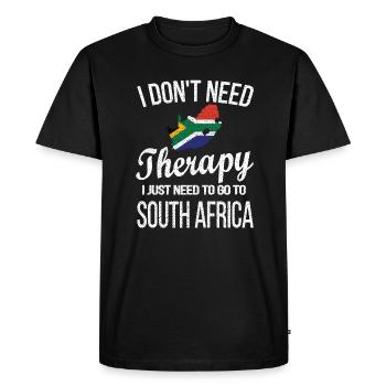 Afrique du Sud Drapeau Afrique du Sud Origine Afrique du Sud - T-shirt Premium bio Homme - noir - Devant - Nico (187cm)