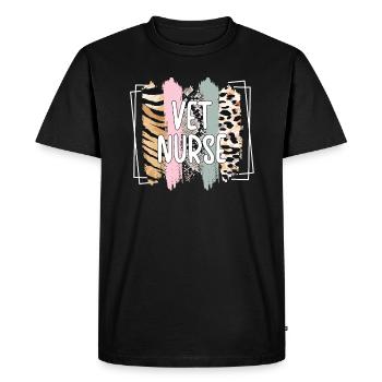 Vet Nurse Veterinarian-Nurse Veterinary Assistant - Men's Premium Organic T-Shirt - black - Front - Nico (187cm)