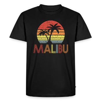 Malibu - T-shirt Premium bio Homme - noir - Devant - Nico (187cm)