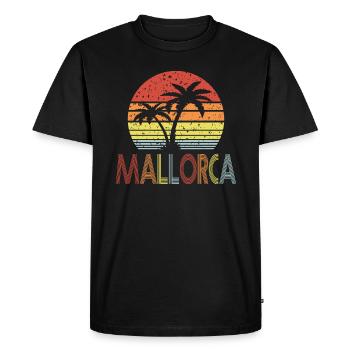 Majorque - T-shirt Premium bio Homme - noir - Devant - Nico (187cm)
