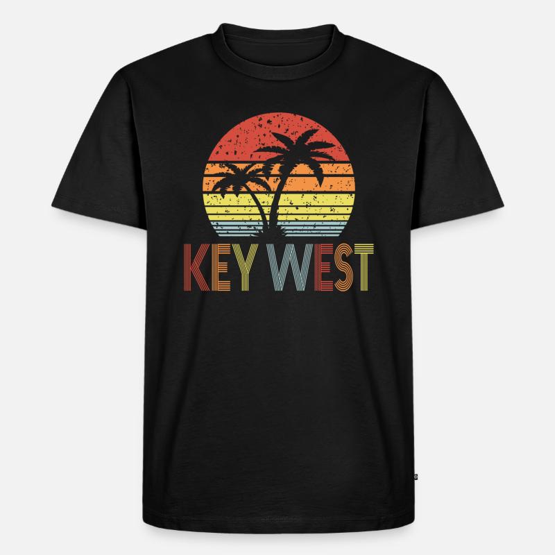 Key West - Männer Premium Bio T-Shirt - Schwarz