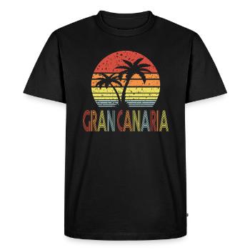 Gran Canaria - T-shirt Premium bio Homme - noir - Devant - Nico (187cm)