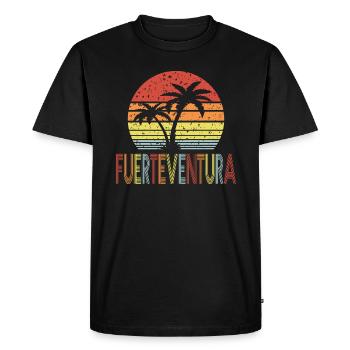 Fuerteventura - Men's Premium Organic T-Shirt - black - Front - Nico (187cm)