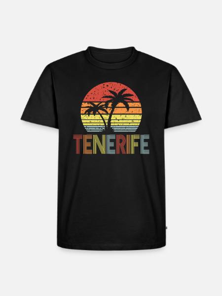 Tenerife - Männer Premium Bio T-Shirt - Schwarz