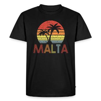 Malte - T-shirt Premium bio Homme - noir - Devant - Nico (187cm)