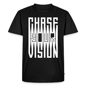 Poursuivez votre vision - T-shirt Premium bio Homme - noir - Devant - Nico (187cm)