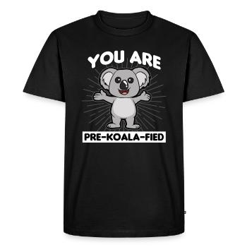 Koala Eucalyptus Australia - Men's Premium Organic T-Shirt - black - Front - Nico (187cm)