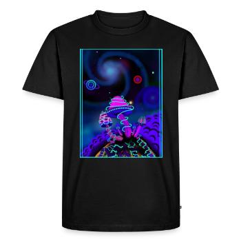 Magic mushrooms - Men's Premium Organic T-Shirt - black - Front - Nico (187cm)