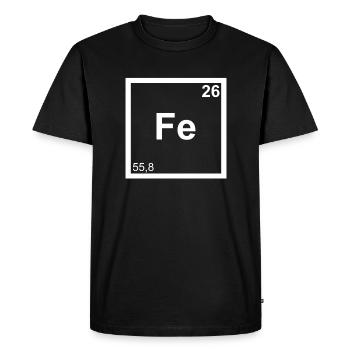 Iron Iron Periodic Table Triathlete Iron Man Tea - Men's Premium Organic T-Shirt - black - Front - Nico (187cm)