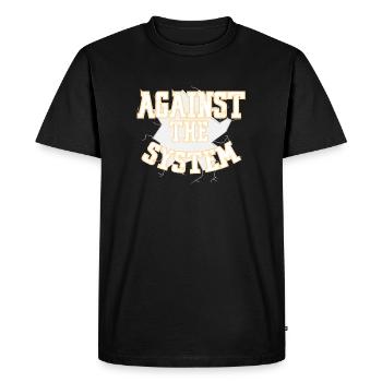 Démonstration de la révolution du système - T-shirt Premium bio Homme - noir - Devant - Nico (187cm)