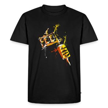 Machine à tatouer - T-shirt Premium bio Homme - noir - Devant - Nico (187cm)