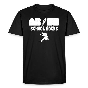 School Student Teacher ABCD School Rocks - Men's Premium Organic T-Shirt - black - Front - Nico (187cm)