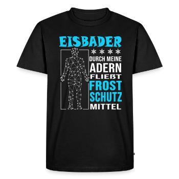 eisbader winterbader protection contre le gel résistante au froid - T-shirt Premium bio Homme - noir - Devant - Nico (187cm)