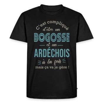 Ardéchois cadeau ardéche ardeche ardechois - T-shirt Premium bio Homme - noir - Devant - Nico (187cm)