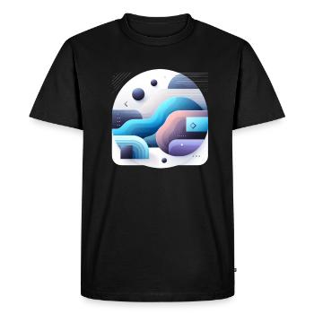 Planète Terre - T-shirt Premium bio Homme - noir - Devant - Nico (187cm)