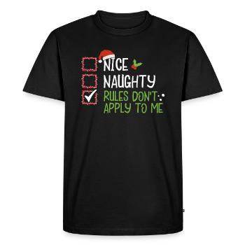 Noël Noël Humour Drôle Drôle Dicton - T-shirt Premium bio Homme - noir - Devant - Nico (187cm)