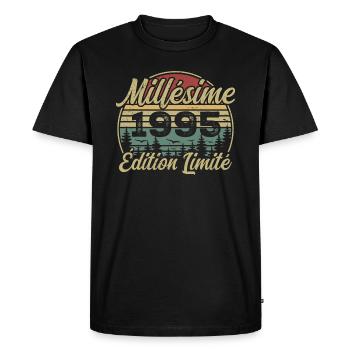 Millésime 1995 - Cadeau Pour le 29e Anniversaire - T-shirt Premium bio Homme - noir - Devant - Nico (187cm)