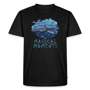 Plongeur Plongeur Waleshark Requin-baleine - T-shirt Premium bio Homme - noir - Devant - Nico (187cm)