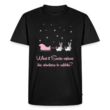 Weihnachten Kaninchen Hase Lustiger Spruch - Männer Premium Bio T-Shirt - Schwarz - Vorne - Nico (187cm)
