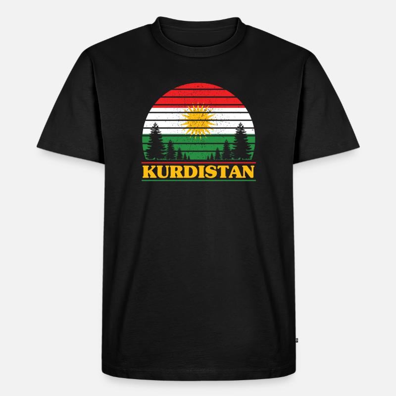 Kurdistan - Männer Premium Bio T-Shirt - Schwarz