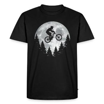 Mountainbiker Moon Cyclist Cyclist Cyclist - Men's Premium Organic T-Shirt - black - Front - Nico (187cm)