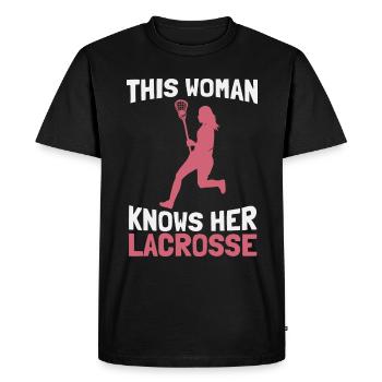 Lacrosse - T-shirt Premium bio Homme - noir - Devant - Nico (187cm)