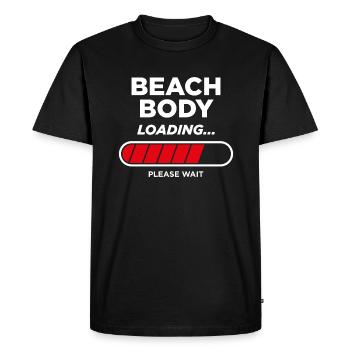 Beach body Loading - Men's Premium Organic T-Shirt - black - Front - Nico (187cm)