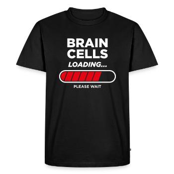 Brain Cells Loading - Men's Premium Organic T-Shirt - black - Front - Nico (187cm)