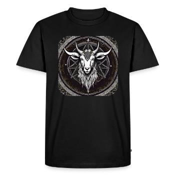 Chèvre gothique - T-shirt Premium bio Homme - noir - Devant - Nico (187cm)