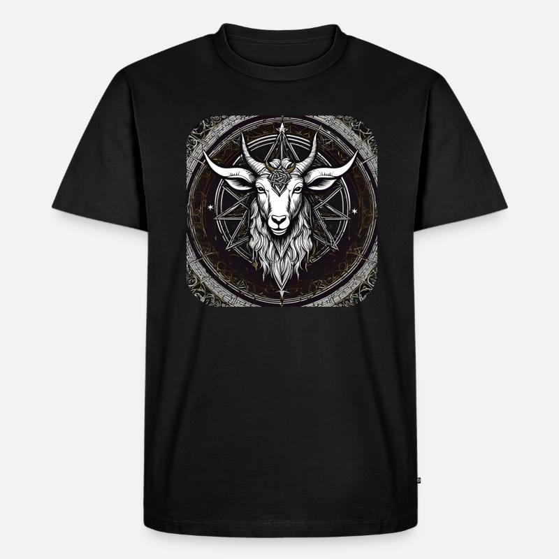 Gothik Ziege - Männer Premium Bio T-Shirt - Schwarz
