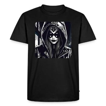 Fille Cyberpunk Cool - T-shirt Premium bio Homme - noir - Devant - Nico (187cm)
