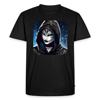 Fille Cyberpunk Cool - T-shirt Premium bio Homme - noir - Devant - Nico (187cm)