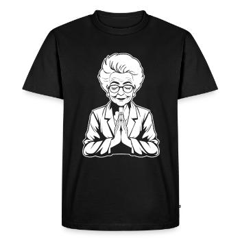 Christian Christianity Granny - Men's Premium Organic T-Shirt - black - Front - Nico (187cm)
